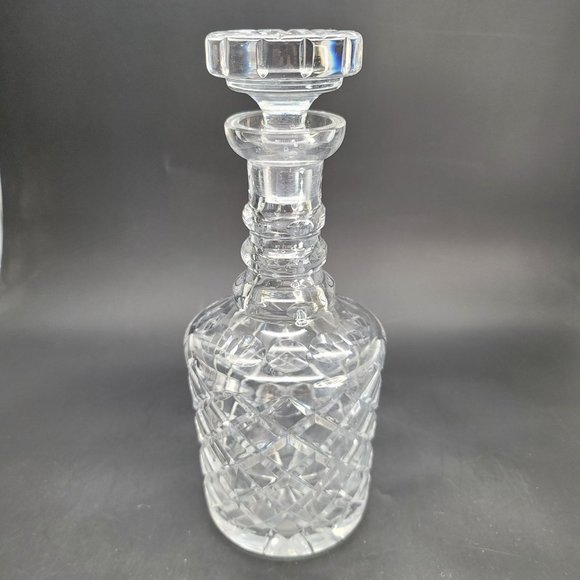 Wedgwood Crystal Decanter Drambule Round Lidded 11" Vintage Heavy Beautiful! Cr6 - Picture 1 of 7